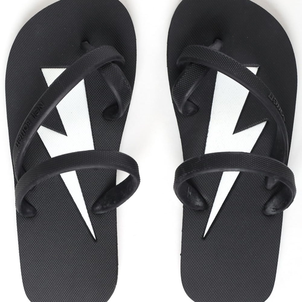 Neil Barrett - Men's Thunderbolt Flip Flops - L/11 - Heavily Used - 80% OFF SALE
